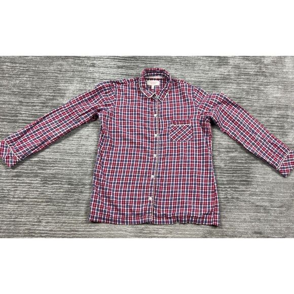 Victorias Secret Pajama Top Womens Medium Multicolor Long‎ Sleeve Button Up - Picture 1 of 12